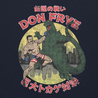 Don Frye vs Giant Lizard Navy Hoodie Design – Official Merchandise don frye