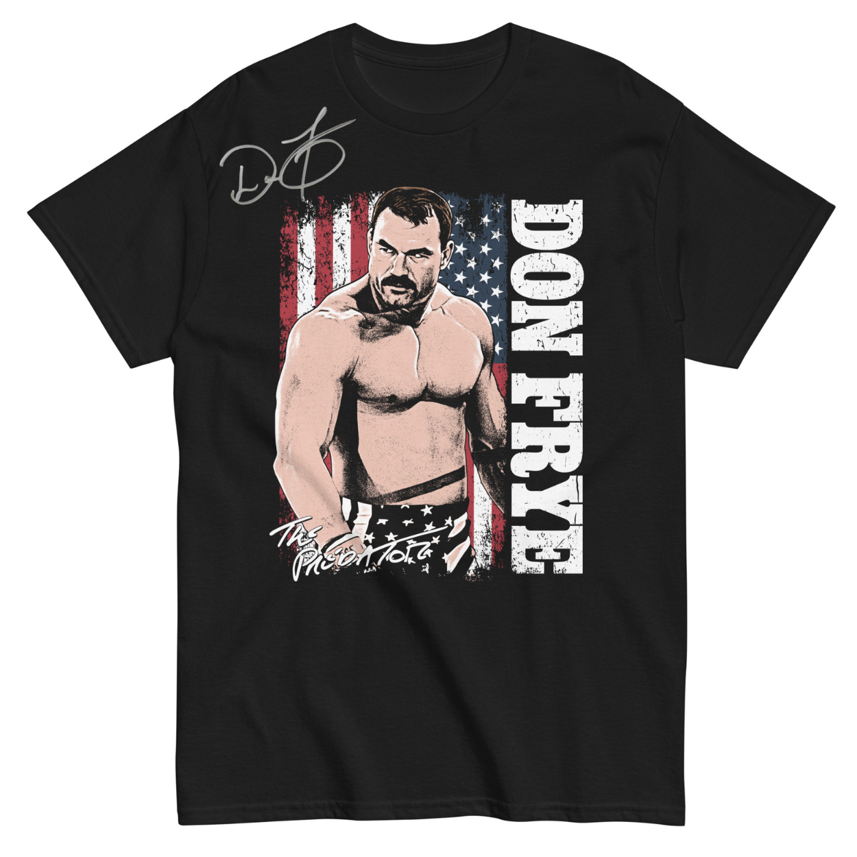 HAND-SIGNED Vintage Patriot Don Frye Tee – Limited to 100 (Numbered) Gold Inside Label + COA (COLLECTOR’S ITEM) Official Don Frye Merch
